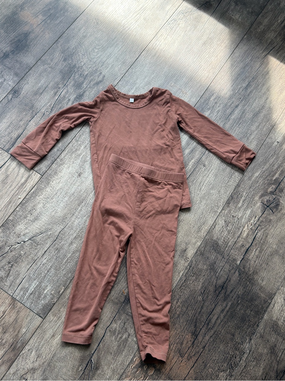 Quincy Mae Bamboo Pajama Set Terracotta 12-18M - Picture 2 of 6